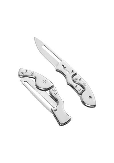 Valkyrie Paslanmaz Çelik Katlanır Bıçak Kompakt Cep Çakısı Outdoor Kamp Edc Katlanır Çakı Gümüş