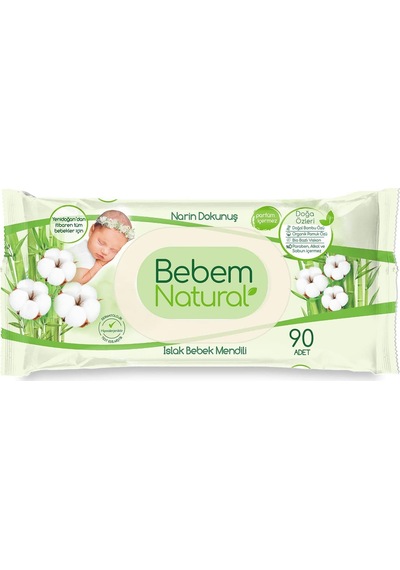 Bebem Natural Narin Dokunuş Islak Bebek Mendili 18 X 90'Lı