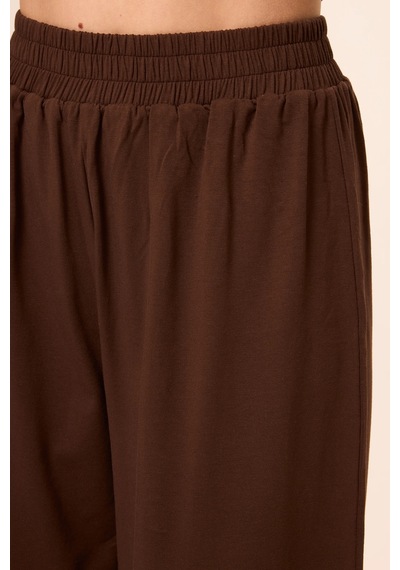Zoor Ultra Soft Penye Modal Pantolon Kahverengi