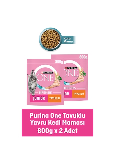 Purina One Junior Tavuklu Yavru Kedi Maması 2 x 800 G