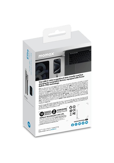 Momax DC32D Elite 100W Usb-c  Usb 3.2 Gen 2x2 20 Gbps Kablo Siyah