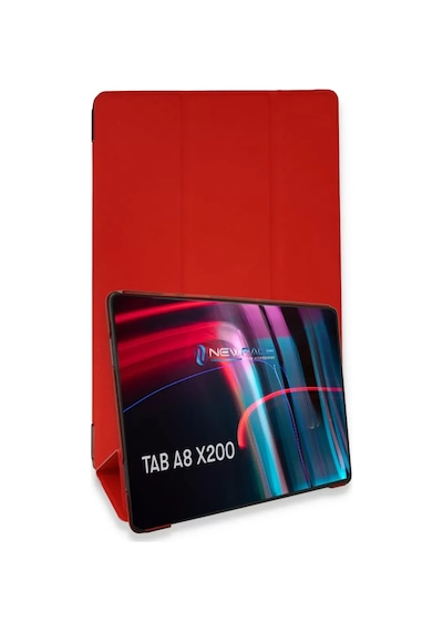Newface Samsung Galaxy X200 Tab A8 10.5 Kılıf Tablet Smart Kılıf - Kırmızı Tablet Kılıfı