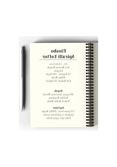 Sanat Temalı A5 Spiralli Defter, 100 Sayfa Çizgisiz Tasarım