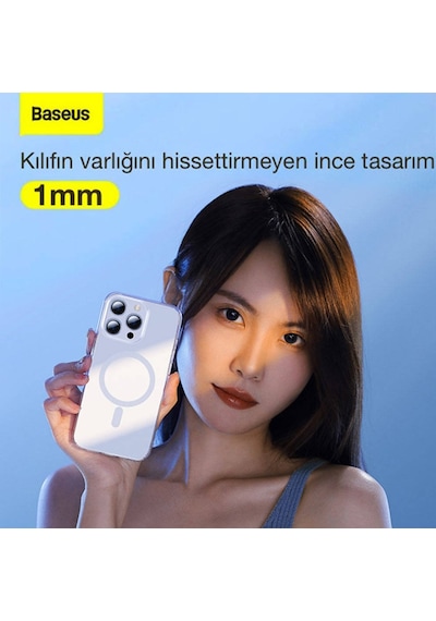 Baseus Crystal Apple Uyumlu iPhone 12 Pro Max Kilif Magsafe 536007556