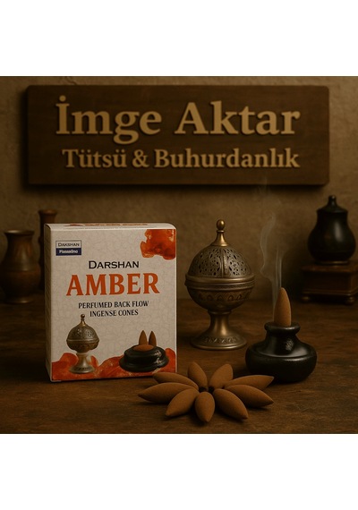 Darshan İncense Amber Geri Akış Tütsü 10 Adet Çok Renkli