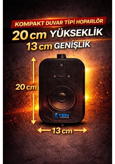 Ten, 6 Hoparlörlü Anfi Ses Sistemi Mağaza, Cafe Ve Restoran İçin Medium Paket