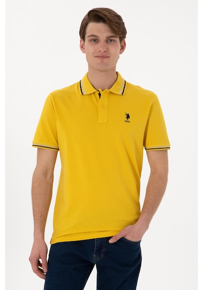 U.S. Polo Assn. Erkek Regular Fit Polo Yaka Sarı Basic Tişört 50306011-VR094