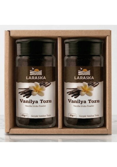 Saf Vanilya Toz 80g 40gx2 Gerçek Vanilya Tozu Vanilla Sticks Ground Aile Boyu Avantajlı Paket