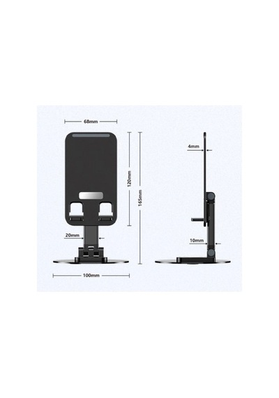 Yuvarlak Tabanlı Telefon Tutucu Standı Katlanabilir Model