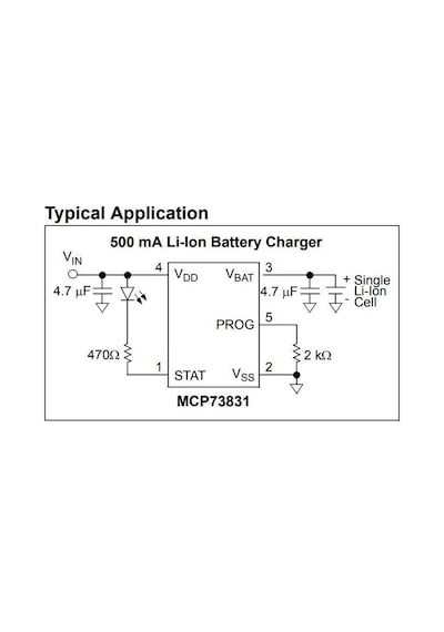 Mcp73831T Sot-23 Smd Şarj Kontrol Ve Güç Entegresi