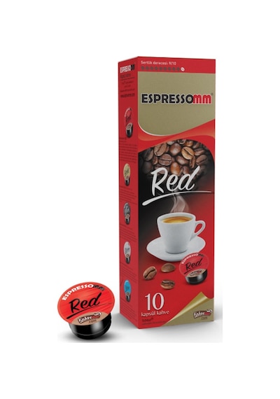 Espressomm® Tchibo Cafissimo Makineleri İle Uyumlu Red Kapsül Kahve 5 x 10'lu