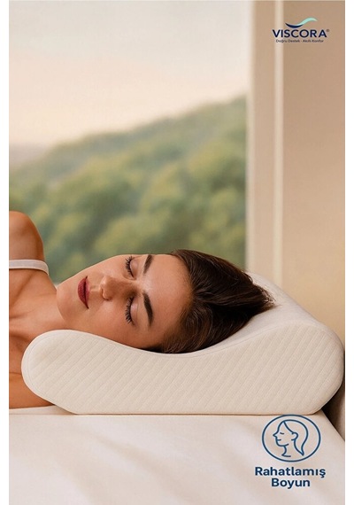 Ortopedik Visco Boyun Ve Omurga Destek Yastığı Yan Ve Sırt Üstü Uyku İçin Ergonomik Gri