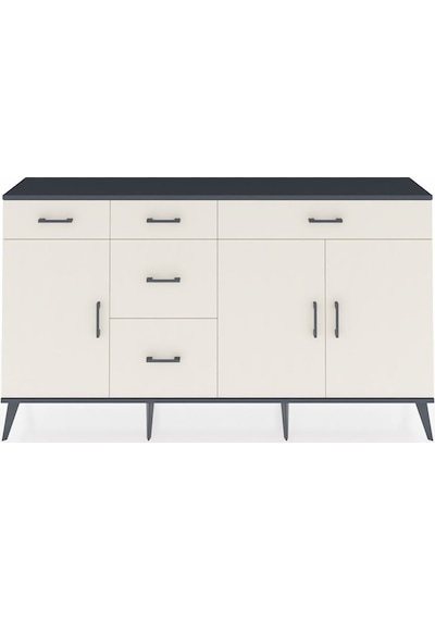 Arges Konsol 2 Raflı 5 Çekmeceli 3 Kapaklı 176x30x99 Antrasit-aytaşı Aytası - Antrasıt