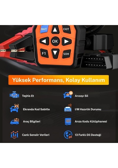 Npo Npc Türkçe Obdıı/eobd+can Modlu Hata Hafızalı Araç Arıza Tespit/silme Cihazı Npc368pro