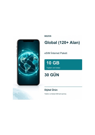 Global 120+ Alan Esım İnternet Paketi 10 Gb 30 Gün