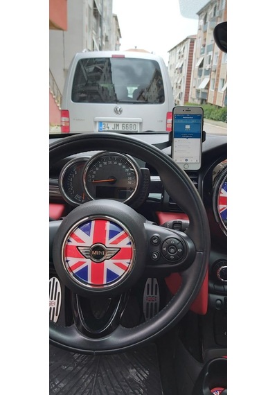 Mini Cooper F Serisi Uyumlu Direksiyon Göbeği Sticker Union Jk F5