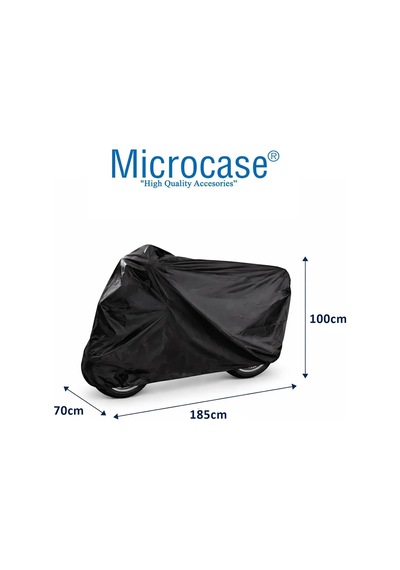 Microcase Universal Su Geçirmez Motosiklet Scooter Brandası Örtüsü Lastikli Taşıma Çantalı 185x70x100 Cm Al5493 Diğer