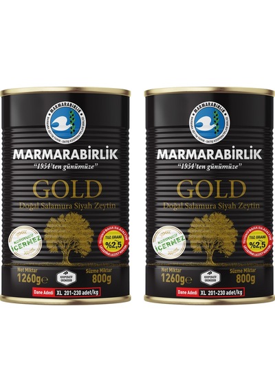 Marmarabirlik Gold Xl Salamura Teneke Zeytin 800 Gr X 2 Adet