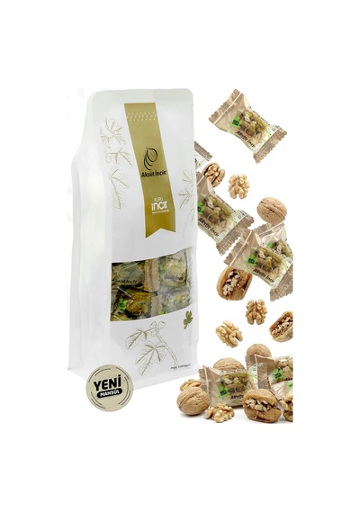Tek Tek Paketli Cevizli Kuru İncir 1000g Flat Bottom Paket 1 KG