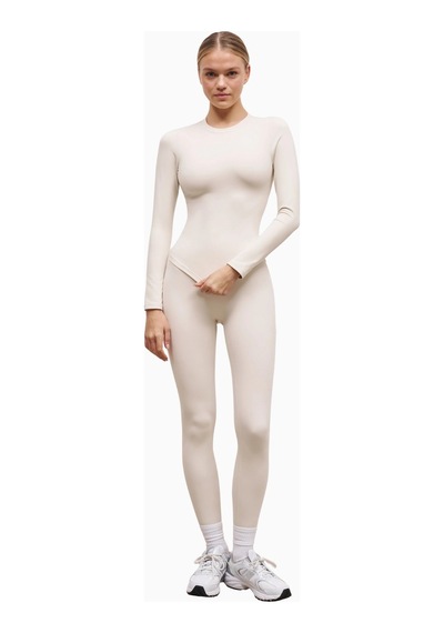 Because Of Alice Base Sculpting Long Sleeve Top Uzun Kollu Şekillendirici Kadın Üst Krem