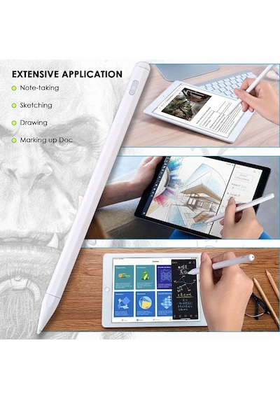 Stylus Kalem - Tüm Apple Uyumlu iPad 'Lerle (Palm Rejection Sistemli)