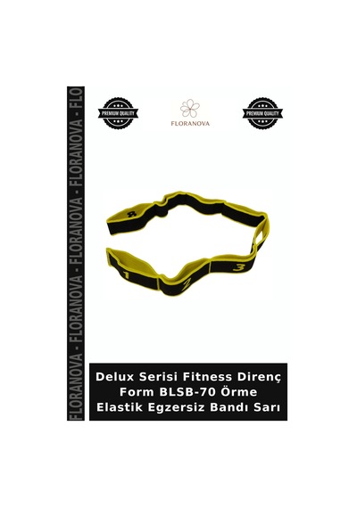 Delux Serisi Fitness Direnç Form Blsb-70 Örme Elastik Egzersiz Bandı Sarı