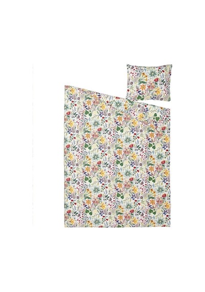 Ikea Strandlummer Tek Kişilik Nevresim Takımı 150 X 200 Cm Lacivert - Beyaz - Yeşil - Turuncu Çok Renkli