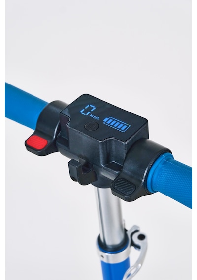 Elektrikli Çocuk Scooter 130w 3 Kademe Hız Ayarlanabilir Gidon Uzun Menzil Koruma Seti Hediye Mavi