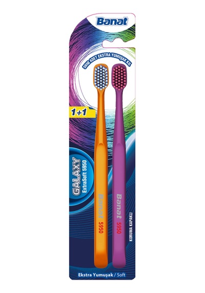 Banat Galaxy Extrasoft 5950 Diş Fırçası 1+1 2'li Paket