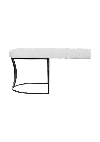 Viego Siyah Bench Puf Beyaz