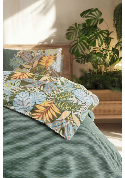 Doqu Home Jungle Muse Ranforce Nevresim Takımı Çift Solarıs Yeşil