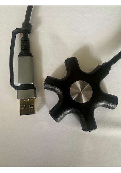 5 Çıkışlı Usb Ses Kartı 5 Port Usb Ses Kartı