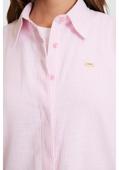 U.S. Polo Assn. U.s. Polo Assn. Kadın Pembe Gömlek Desenli 50324635-vr041