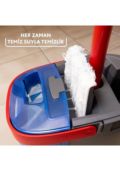 Vileda H2pro%100 Kirli Ve Temiz Suyu Ayıran Temizlik Seti & Mikrofiber Mop