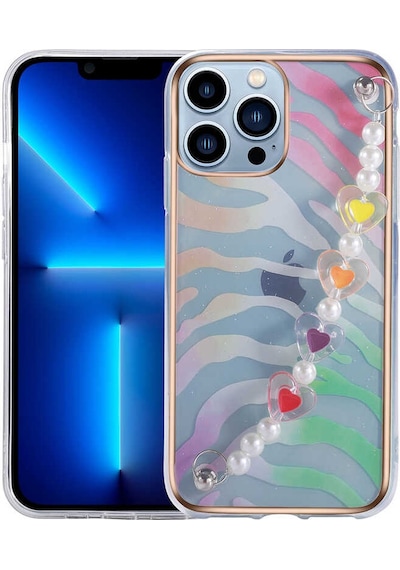 Mobilteam Apple Uyumlu iPhone 12 Pro Max Pilla Kılıf pembe yeşil Pembe Yeşil