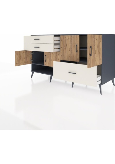 Kronos Konsol 3 Raflı 3 Çekmeceli 4 Kapaklı 176x59x99 Antrasit-ça Antrasit-çam/aytaşı Kronos Konsol 3 Raflı 3 Çekmeceli 4 Kapaklı 176x59x99 Antrasit-ça Antrasit-çam/aytaşı