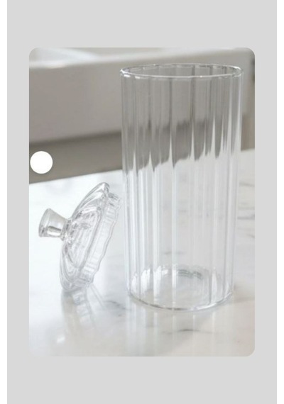 500 Ml Cam Lüks Saklama Kabı Şeffaf
