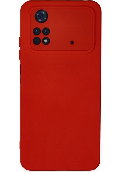 Cosmotex Newface Xiaomi Poco M4 Pro 4g Kılıf Nano İçi Kadife Silikon - Kırmızı