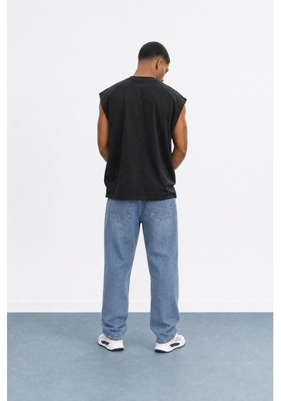 Respire Erkek Washed Baggy Pantolon K.mavi Koyu Mavi