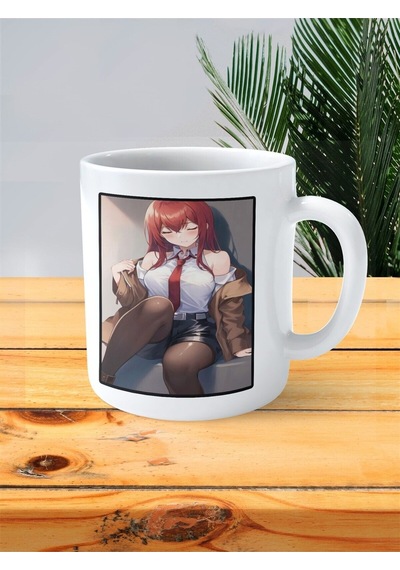 Steins Gate Baskılı Kupa Bardak Kurisu Makise Tatlı Çok Renkli