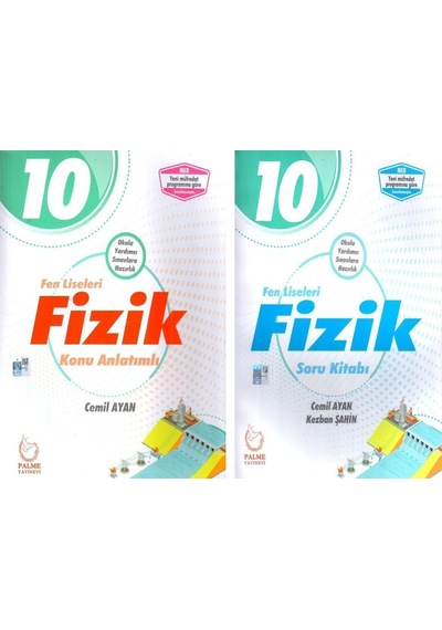 Palme Yayınları 10.sınıf Fen Liseleri Fizik Konu Ve Soru Bankası Seti 2 Kitap