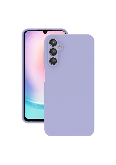 Samsung Galaxy Uyumlu A24 Kılıf Kamera Korumalı Silikon Rubber Arka Kapak Lila