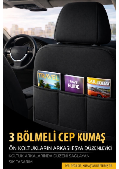 Speed Serisi Pike Kumaş Üniversal Oto Koltuk Kılıfı - 5 Koltuk Tam Set Siyah
