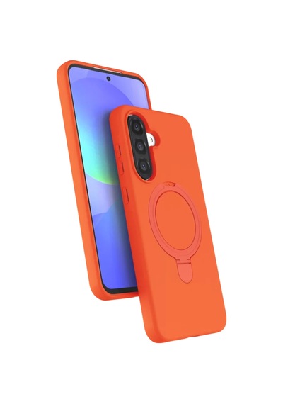 Newface Samsung Galaxy A26 Regal Magsafe Standlı Kapak - Turuncu