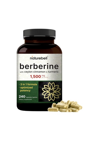 Naturebell Berberine 1500mg, 240 Veggie Capsul 1000mg True C...