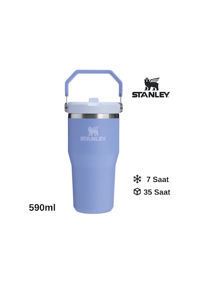 Stanley The Iceflow Flip Straw Pipetli Termos Bardak 0.59 Lt Matara Lila