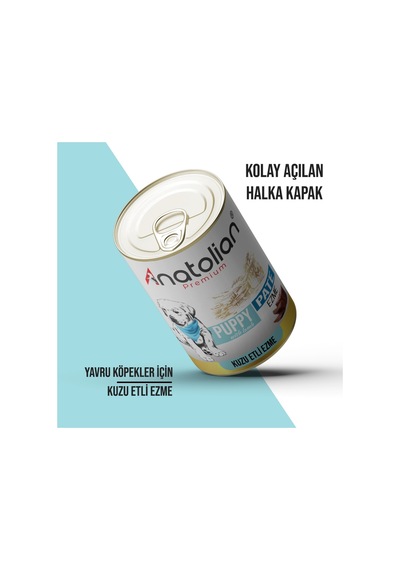 Anatolian Premium Kuzulu Ezme Yavru Köpek Konservesi 400 gr x 12 Adet