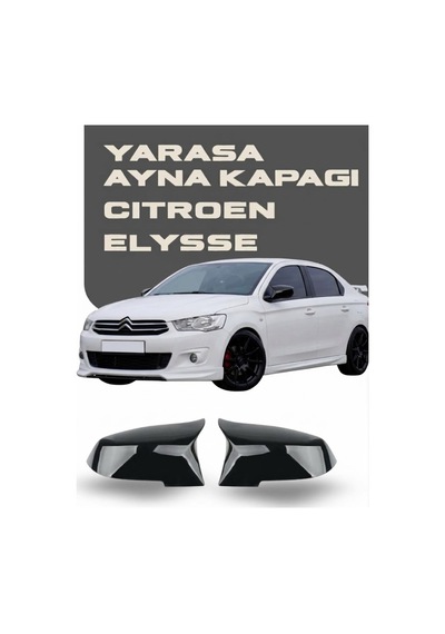 Citroen C Elysee 2013-2017 Uyumlu Batman Yarasa Ayna Kapağı Piano Black
