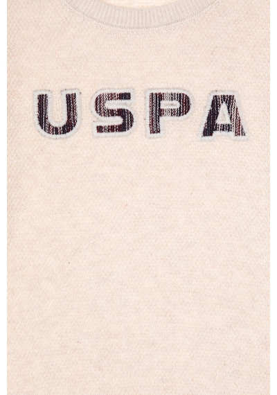 U.S. Polo Assn. Erkek Çocuk Krem Melanj Kazak 50311133-VR159