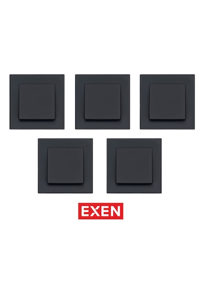 Exen Füme Anahtar Mekanizma+ Çerçeve 5adet ANAHTAR